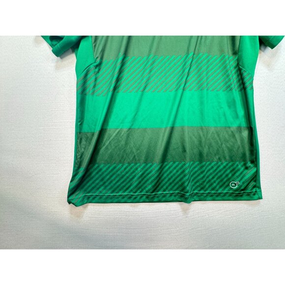 Puma Mens DryCell Soccer T-Shirt Size XL Green Striped Sportswear Short Sleeve - Picture 5 of 12